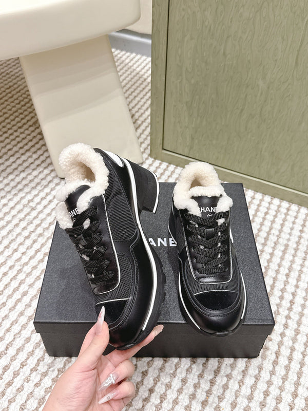 CC 26s Sneakers In Black Synthetic Fabric And Suede Calfskin