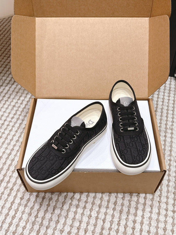 CD Saltwind Sneaker Black Oblique Jacquard Cotton 632435