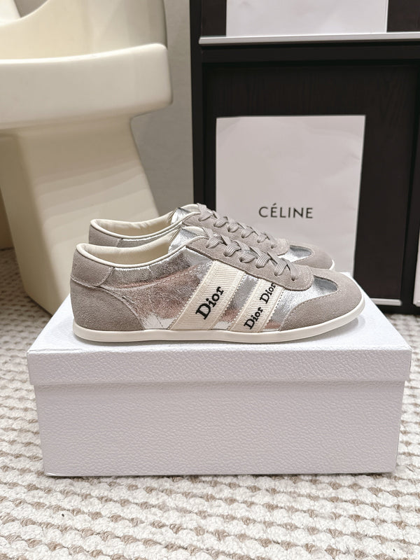 CD Ribbon Sneaker Sliver Suede Leather 930297