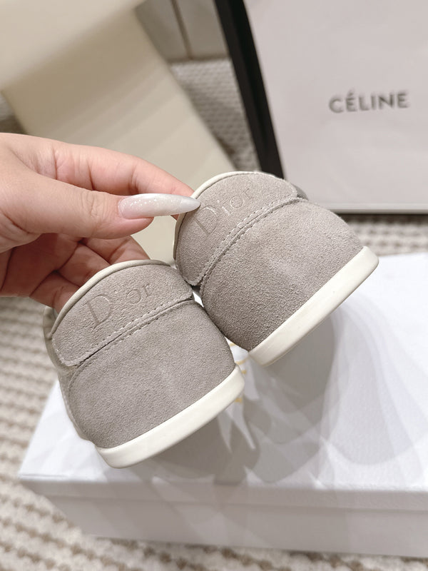 CD Ribbon Sneaker Sliver Suede Leather 930297