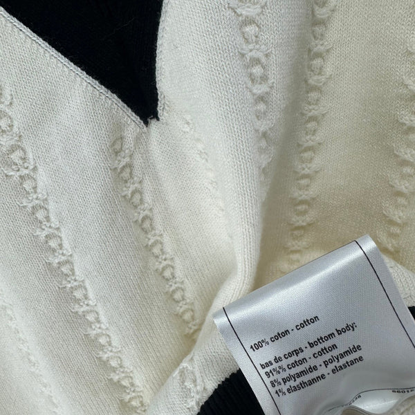 CC 26S Knit Cami Tank Top White Cotton 348994