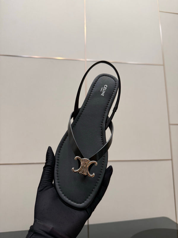 CL Biki Sandal Black Calfskin 725675