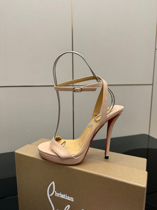 CL Miss Z Sandal 12cm Beige Cowhide 828155