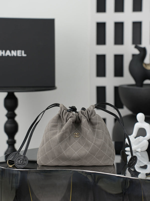 Chanel 2026 Lucky Bag 22cm Taupe Suede