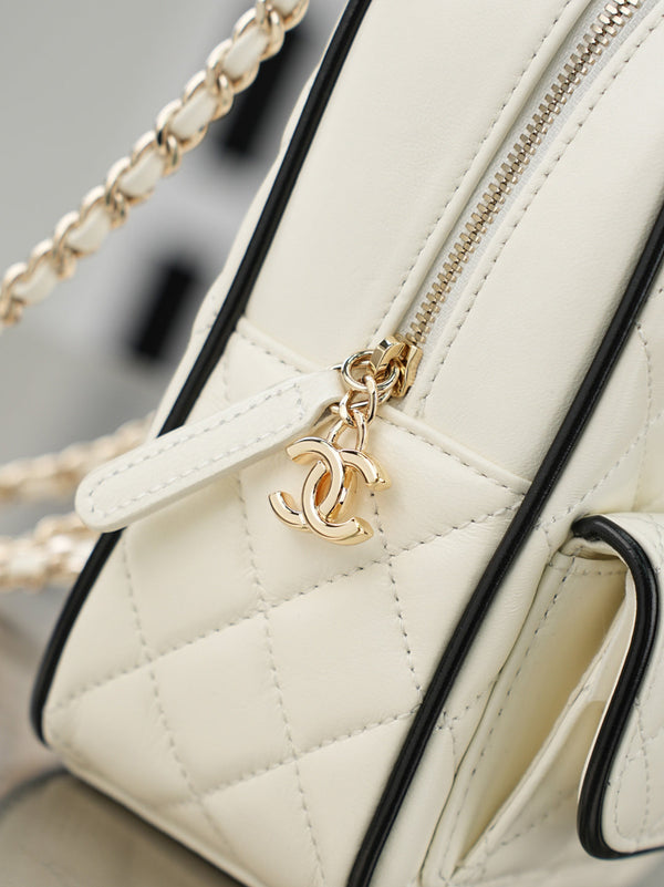 CC π¨π·ππππ Mini Backpack White Lambskin