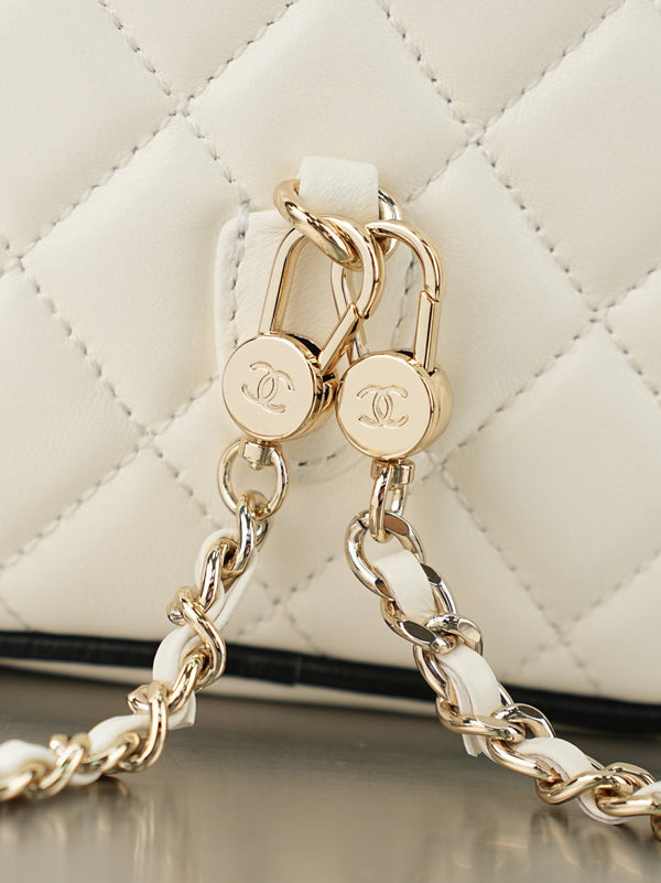 CC π¨π·ππππ Mini Backpack White Lambskin