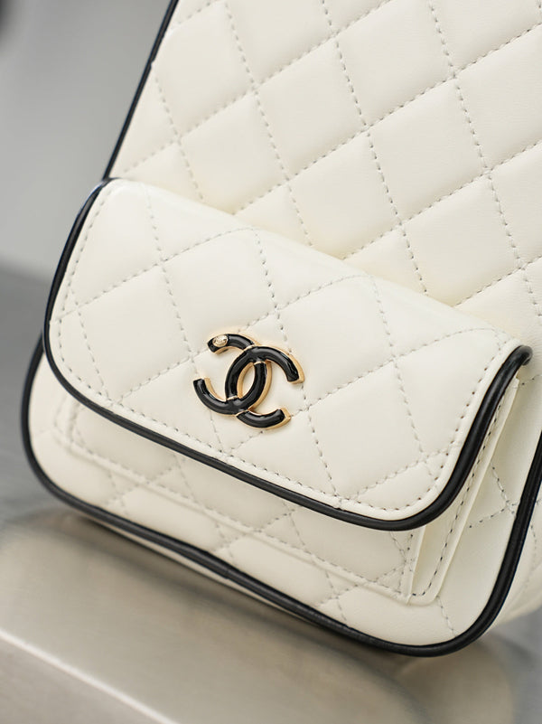 CC π¨π·ππππ Mini Backpack White Lambskin