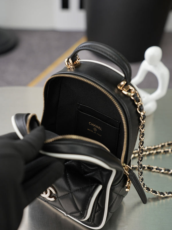 CC π¨π·ππππ Mini Backpack Black Lambskin