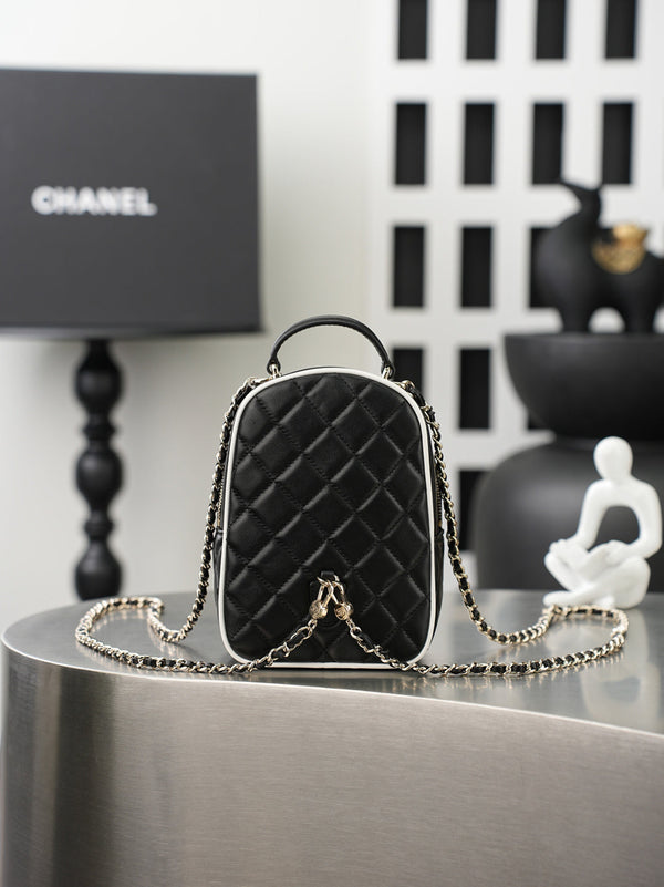 CC π¨π·ππππ Mini Backpack Black Lambskin