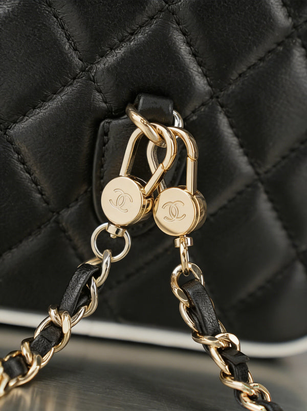 CC π¨π·ππππ Mini Backpack Black Lambskin