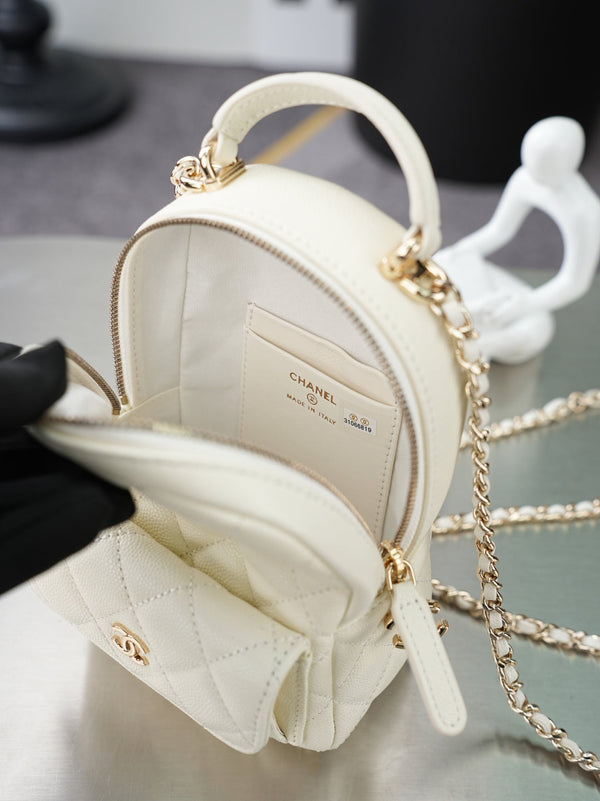 CC π¨π·ππππ Mini Backpack White Caviar