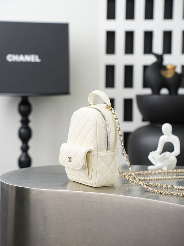 CC π¨π·ππππ Mini Backpack White Caviar