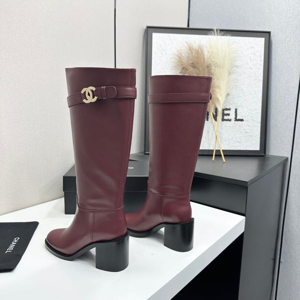 CC FW 2026 Long Boot Burgundy Cowhide 925683
