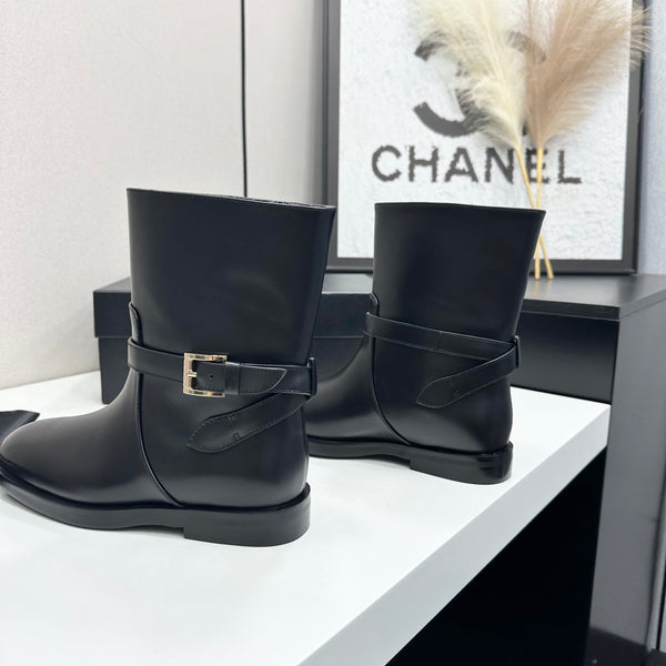 CC 26S Buckle Botines 3cm Black Leather 109271
