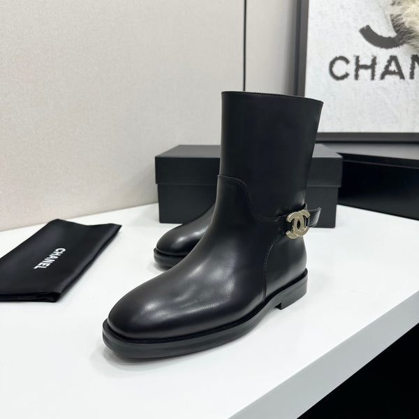CC 26S Turnlock Botines 3cm Black Leather 109273