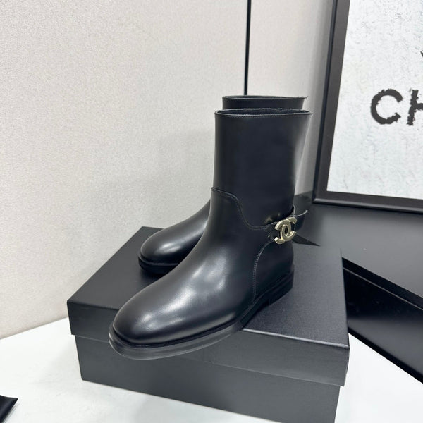 CC 26S Turnlock Botines 3cm Black Leather 109273