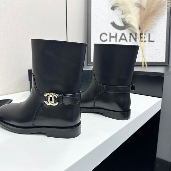 CC 26S Turnlock Botines 3cm Black Leather 109273