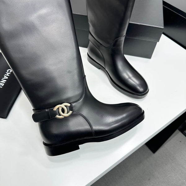 CC 26S Turnlock Jumping Boots 3cm Black Leather