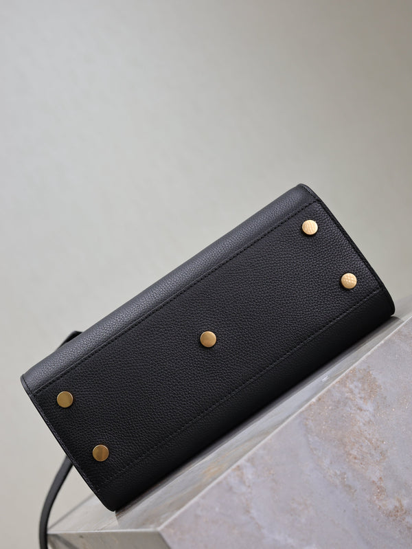 Prada Sac De Jour Nano 26cm Black Grain Cowhide GHW
