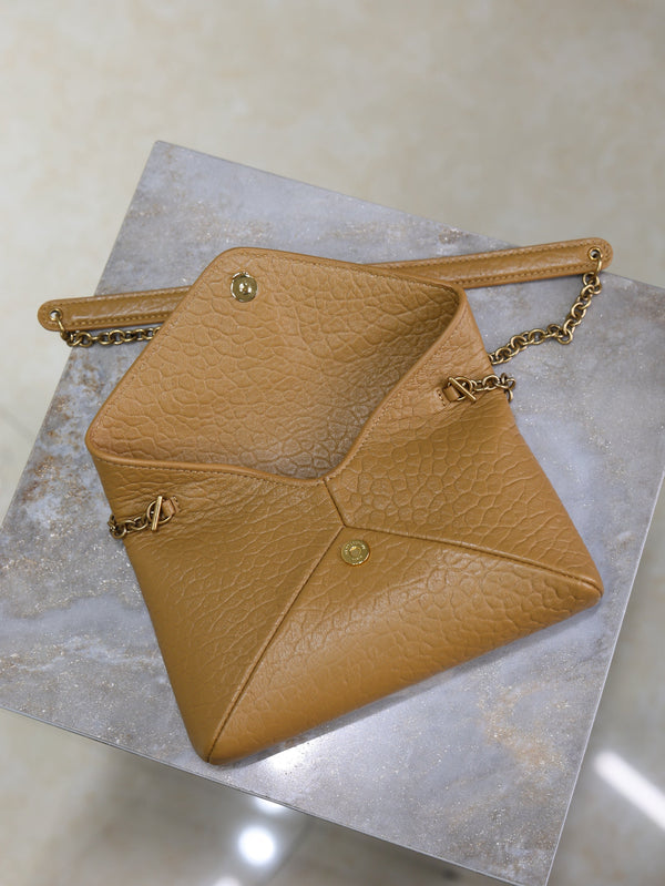 Prada Calypso Bag 19cm Light Brown Elephant Leather
