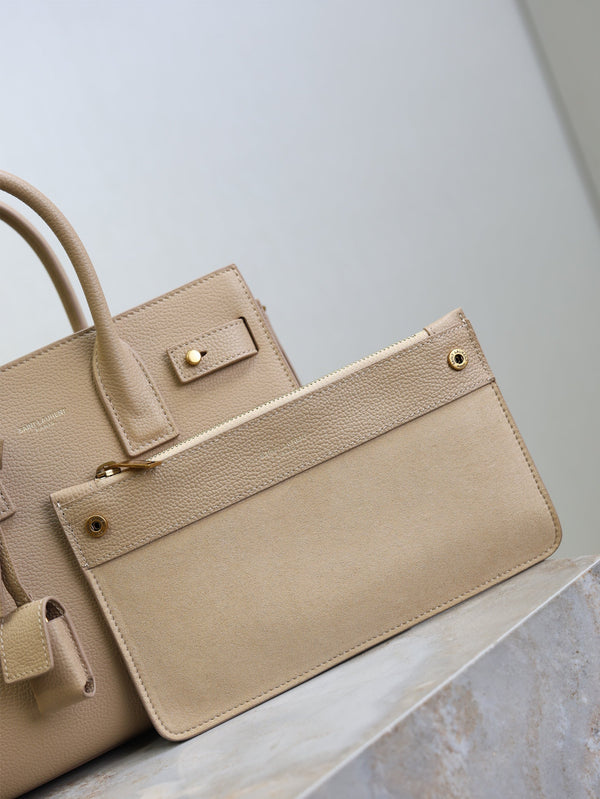 Prada Sac De Jour Nano 26cm Beige Grain Cowhide GHW