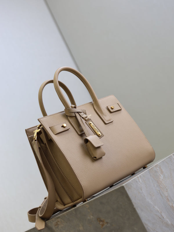 Prada Sac De Jour Nano 26cm Beige Grain Cowhide GHW