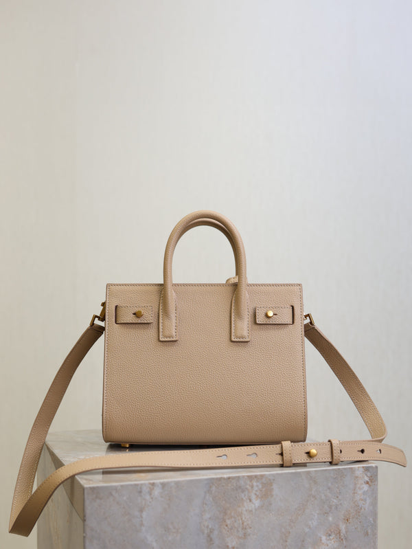 Prada Sac De Jour Nano 22cm Beige Grain Cowhide GHW