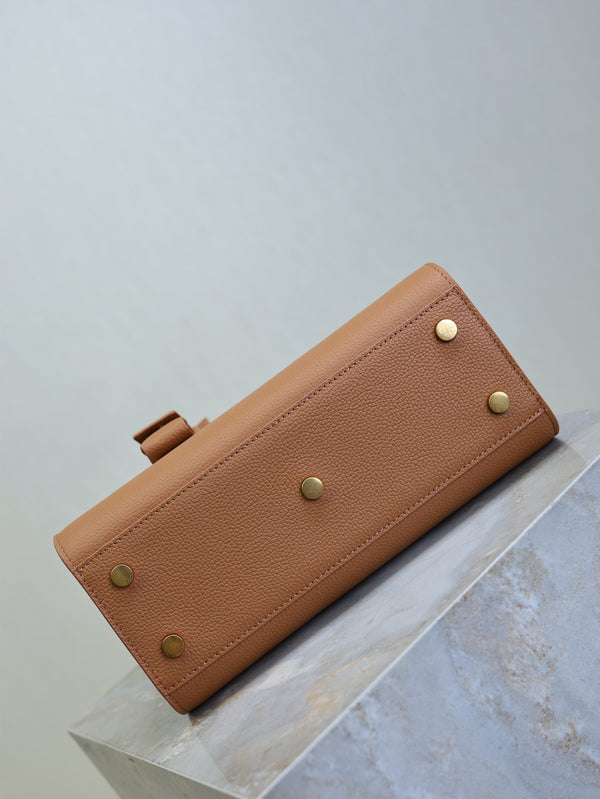 Prada Sac De Jour Nano 26cm Brown Grain Cowhide GHW
