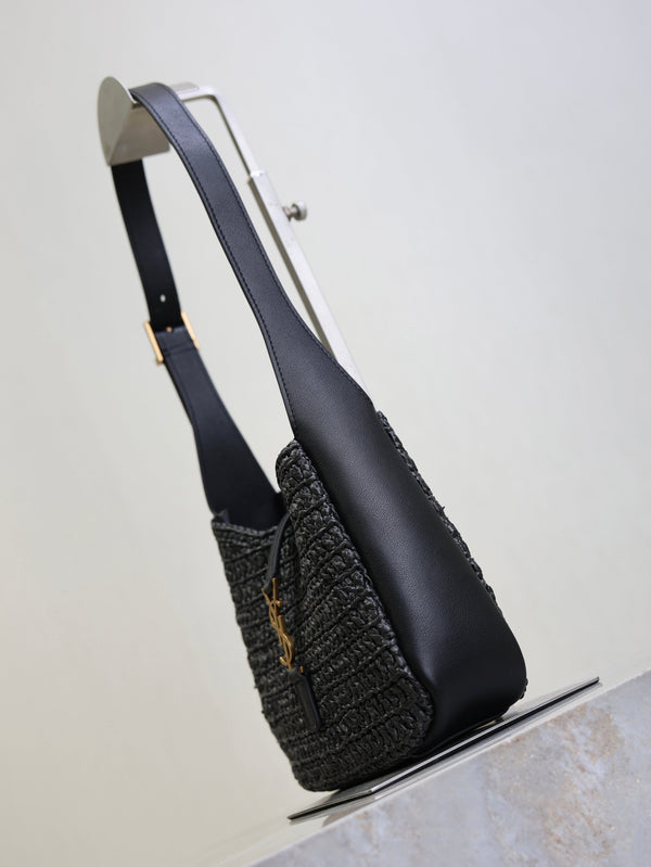 Prada LE 5A7 Mini 15cm Black Raffia Leather GHW