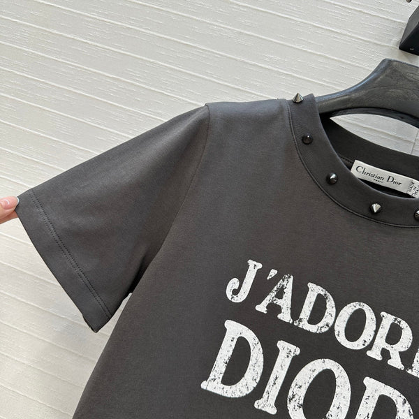 CD 25 J'Adore Dior T-shirt Dark Gray Cotton
