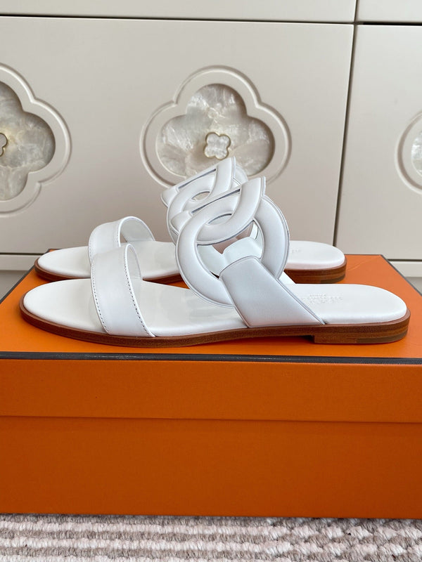 HM Lagune Sandal White Leather 776548