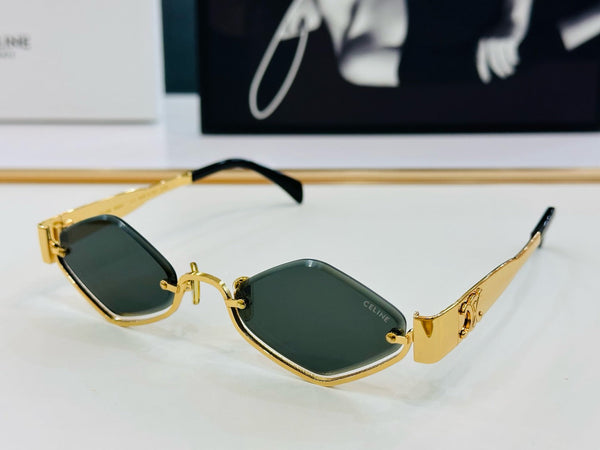 TRIOMPHE SEMI-RIMLESS SUNGLASS CL42117U IN METAL OCTAGON LENSES