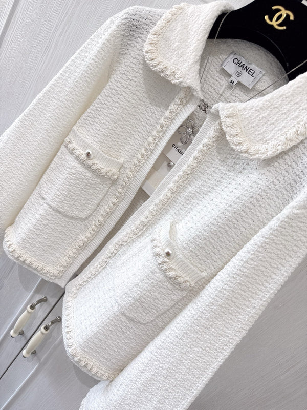 CC 25P Cardigan White Tweed 226821