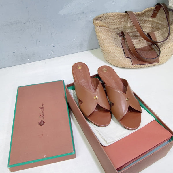 LP Vera Flat Sandal Brown Sheepskin 742544
