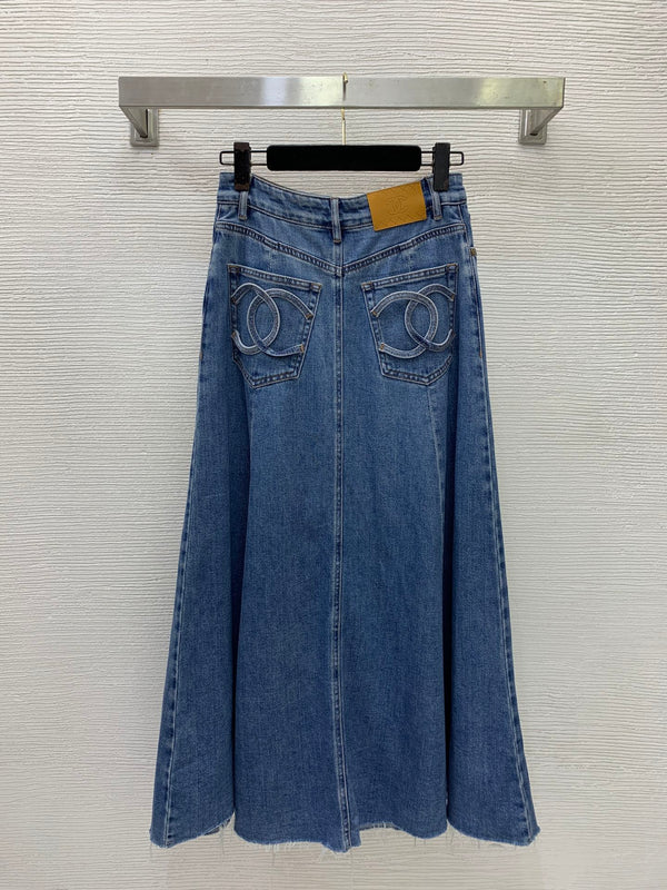 CC 26s Washed Denim Midi Dress 411882