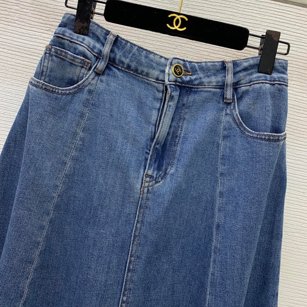 CC 26s Washed Denim Midi Dress 411882