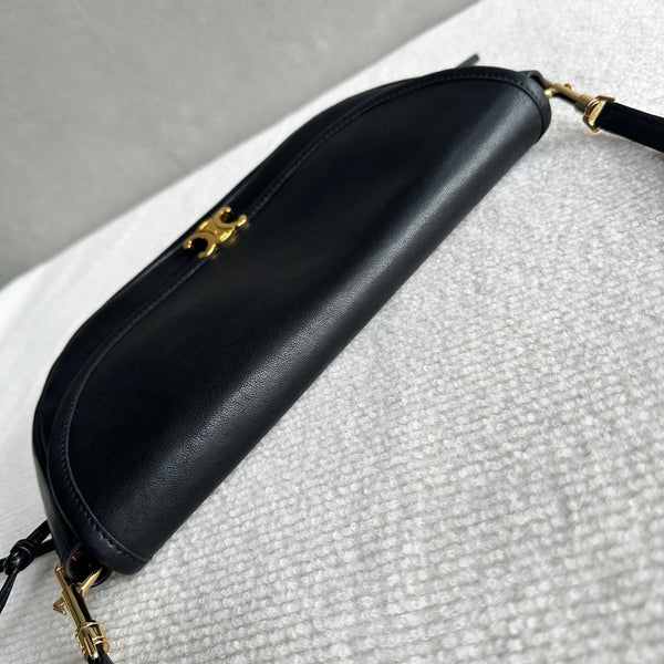 CL Halfmoon Triomphe Small Bag 25cm Black Lambskin
