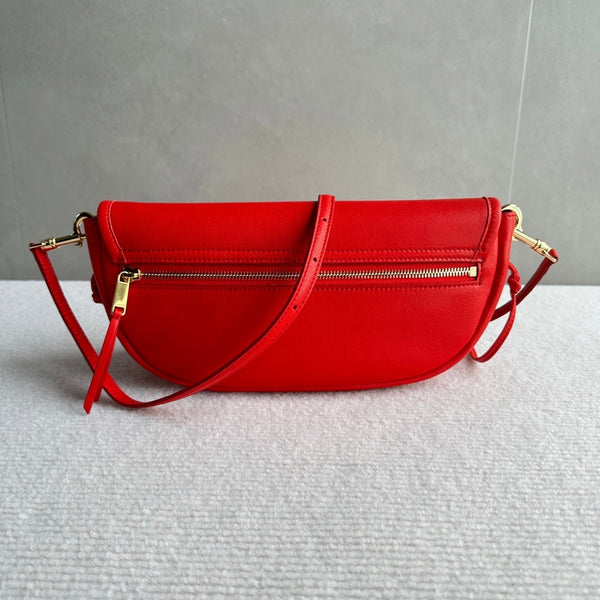 CL Halfmoon Triomphe Small Bag 25cm Red Lambskin