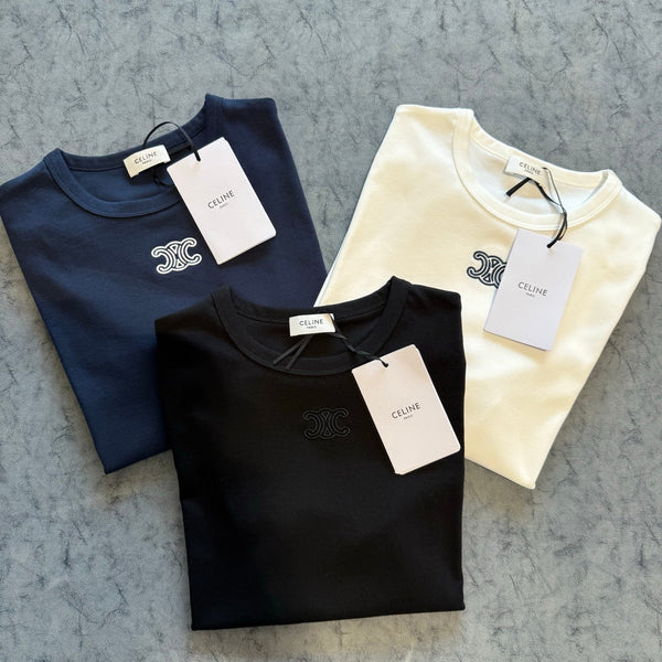 Celine SS26 Slim Fit Embroidered T-Shirt Cotton 350450