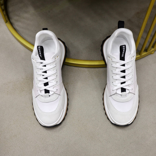 HM Men's Leader sneaker White Suede Calfskin 747917