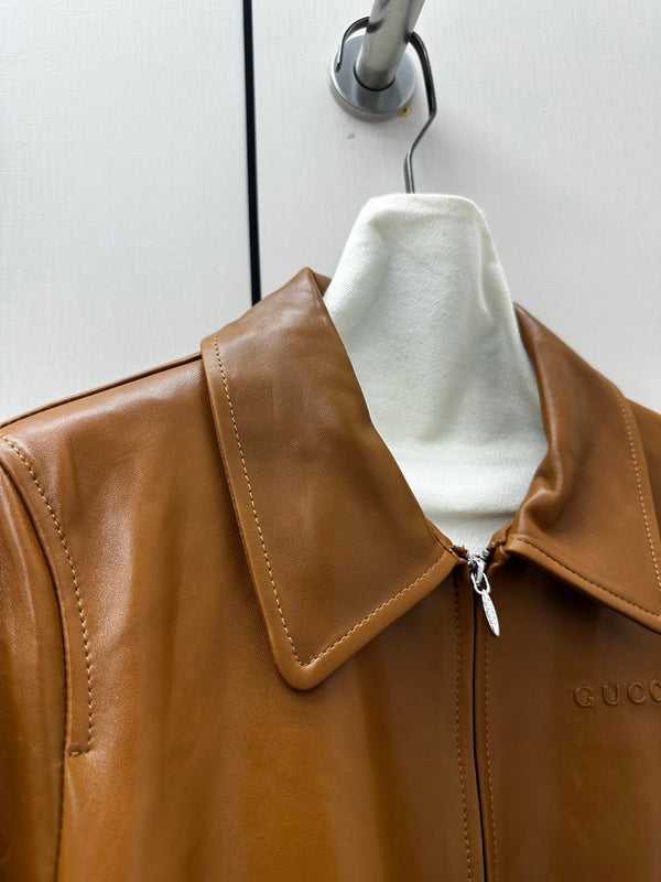 GG 26s Crop/Cropped Jacket Leather 420981