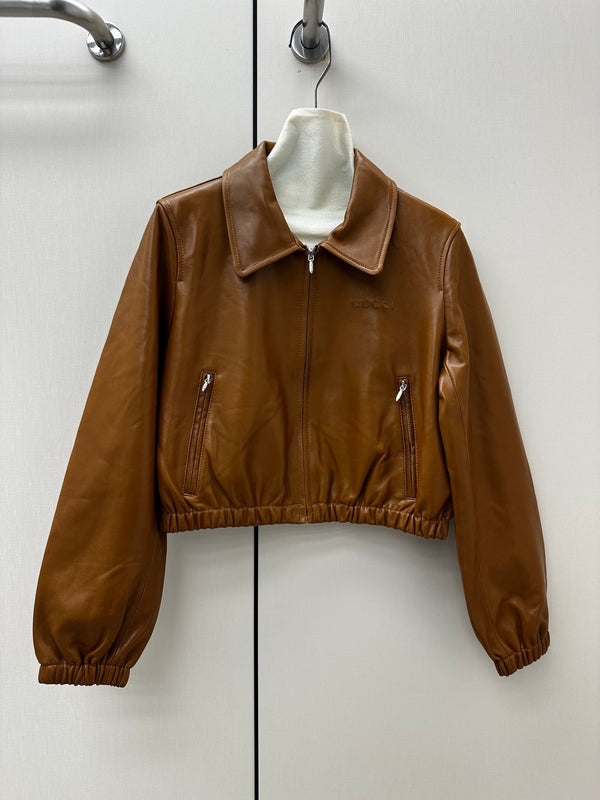 GG 26s Crop/Cropped Jacket Leather 420981