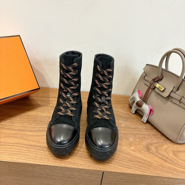 HM 26S Fresh Ankle Boots 4cm Black Suede 110598