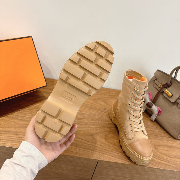 HM 26S Fresh Ankle Boots 4cm Beige Suede 110600