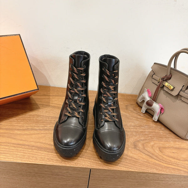 HM 26S Fresh Ankle Boots 4cm Black Leather 110602
