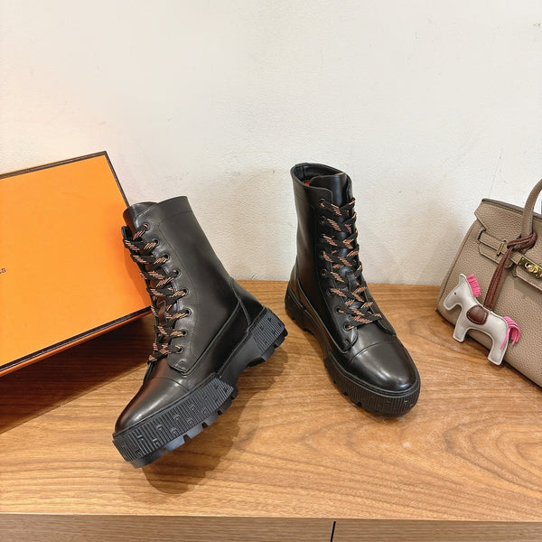 HM 26S Fresh Ankle Boots 4cm Black Leather 110602