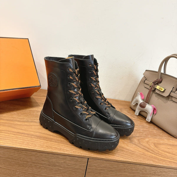 HM 26S Fresh Ankle Boots 4cm Black Leather 110602