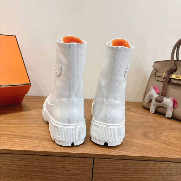 HM 26S Fresh Ankle Boots 4cm White Leather 110603