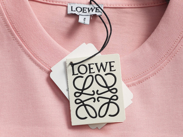 Loewe Men Logo Loose-Fit T-Shirt Light Pink Cotton