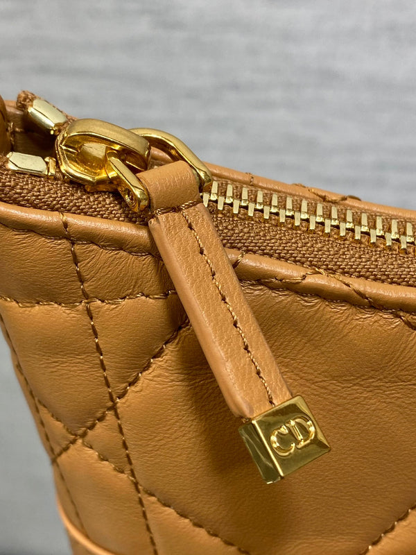 Dior 2025 Miss Caro Bag 18cm Tan Macrocannage Lambskin 272804